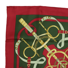 Load image into Gallery viewer, Hermes Carre 90 Eperon D'or Red Green Scarf - 01265