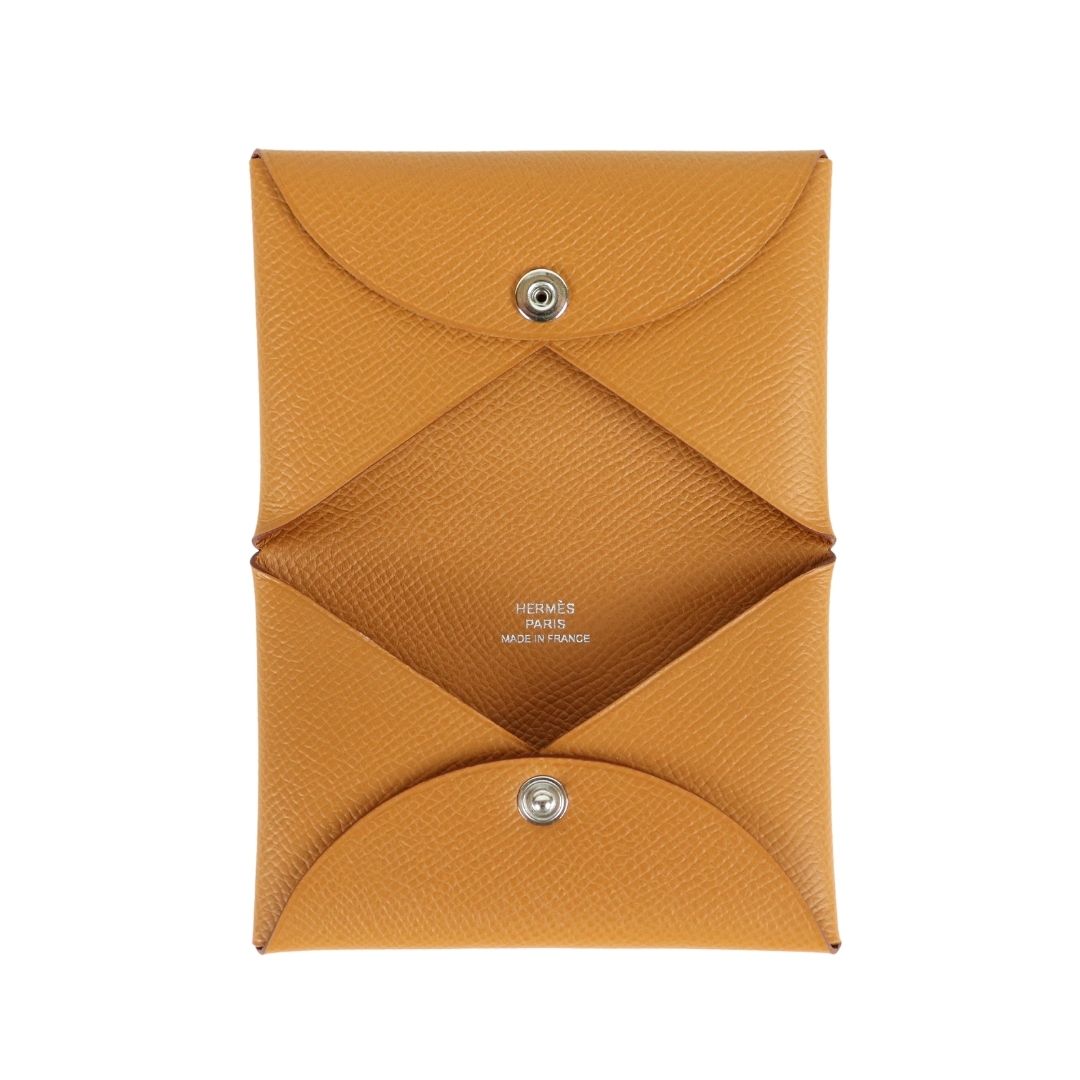 Hermes Calvi Card Holder Gold