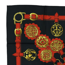 Load image into Gallery viewer, Hermes Carre 90 Cuiveeries Black Scarf - 01272
