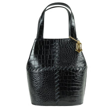 Load image into Gallery viewer, Yves Saint Laurent Lizard Black Tote Handle Bag - 01290