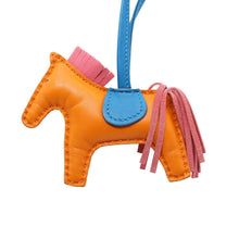 Load image into Gallery viewer, Hermes Rodeo PM Orange Poppy / Blue Zanzibar / Rose Azalee Bag Charm - 01162