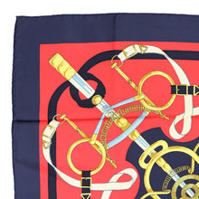 Load image into Gallery viewer, Hermes Carre 90 Eperon D'or Navy Scarf - 01249