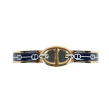 Load image into Gallery viewer, Hermes Mini Clic Chaine D Ancre Farandole Navy Bracelet - 01257