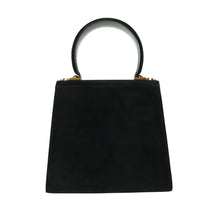 Load image into Gallery viewer, Salvatore Ferragamo Gancini Suede Black 2 Way Bag - 01303