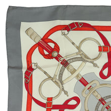 Load image into Gallery viewer, Hermes Carre 90 Eperon D'or Grey Scarf - 01252