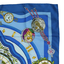 Load image into Gallery viewer, Hermes Carre 90 Parmi Les Fleurs Blue Scarf - 01264