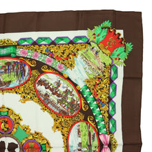 Load image into Gallery viewer, Hermes Carre 90 L'entente Cordiale Brown Scarf - 01274