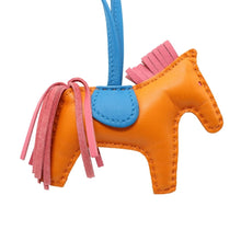 Load image into Gallery viewer, Hermes Rodeo PM Orange Poppy / Blue Zanzibar / Rose Azalee Bag Charm - 01162