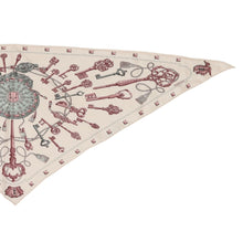 Load image into Gallery viewer, Hermes Pink Les Cles Silk Triangle Scarf - 01173