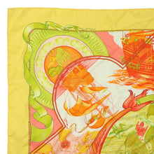 Load image into Gallery viewer, Hermes Carre 90 Au Dela Des Cinq Mers Yellow Scarf - 01229