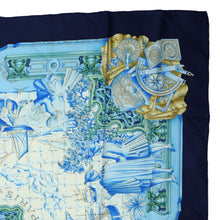 Load image into Gallery viewer, Hermes Carre 90 Azulejos Navy Scarf - 01283