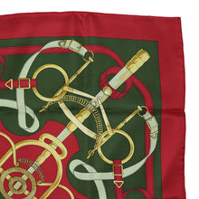 Load image into Gallery viewer, Hermes Carre 90 Eperon D'or Red Green Scarf - 01265