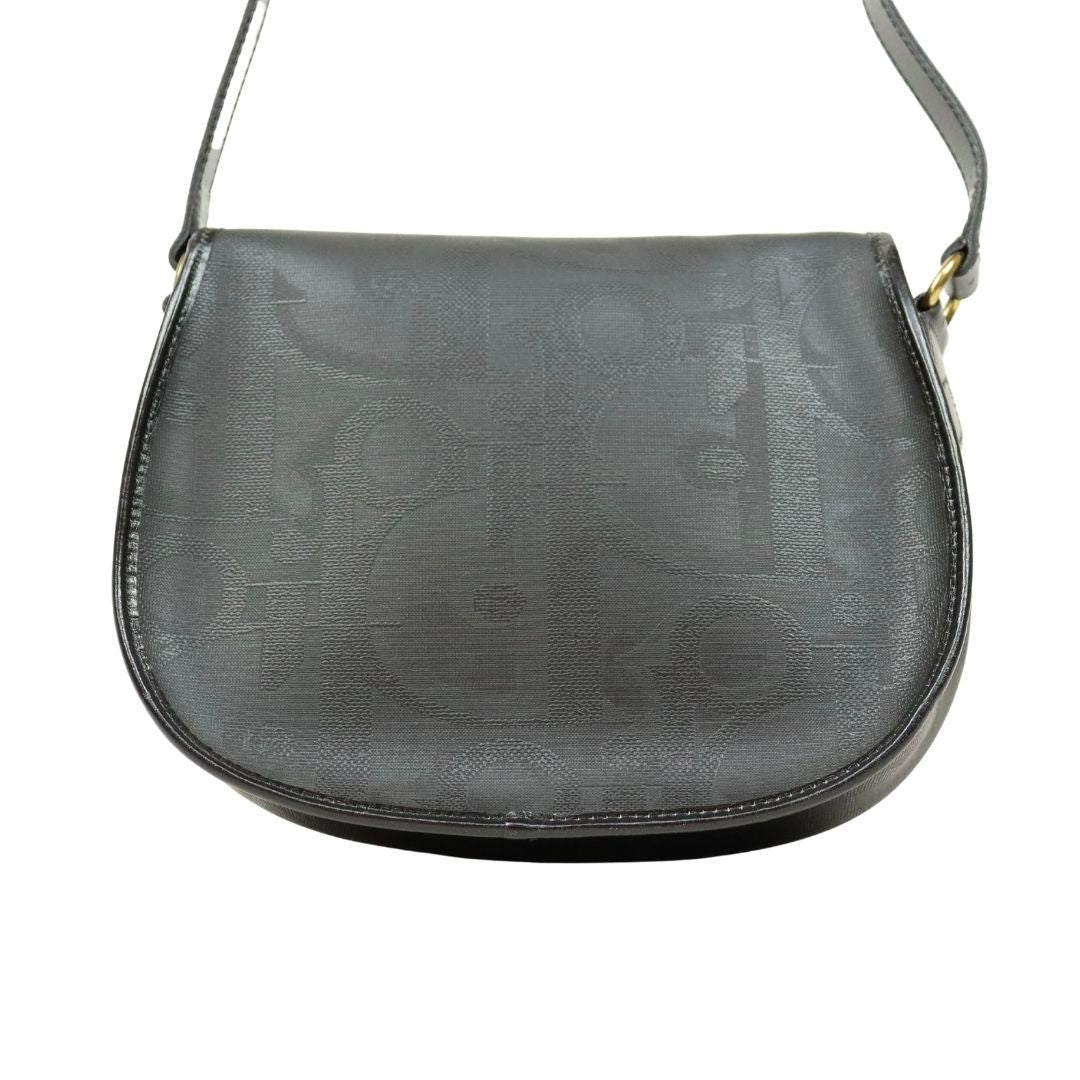 CHRISTIAN DIOR vintage messenger bag in black, white and gray