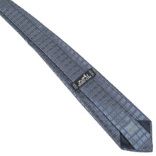 Load image into Gallery viewer, Hermes Navy Check Silk Tie - 01172