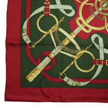 Load image into Gallery viewer, Hermes Carre 90 Eperon D'or Red Green Scarf - 01265