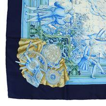 Load image into Gallery viewer, Hermes Carre 90 Azulejos Navy Scarf - 01283