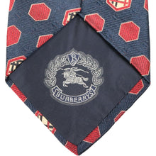 Load image into Gallery viewer, Burberry Navy Blue Silk Tie - 01150