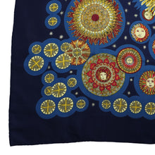 Load image into Gallery viewer, Hermes Carre 90 Le Roy Soleil Navy Scarf - 01266