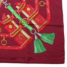 Load image into Gallery viewer, Hermes Carre 90 Aux Champs Bordeaux Scarf - 01239