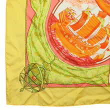 Load image into Gallery viewer, Hermes Carre 90 Au Dela Des Cinq Mers Yellow Scarf - 01229