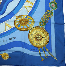 Load image into Gallery viewer, Hermes Carre 90 Parmi Les Fleurs Blue Scarf - 01264