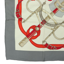 Load image into Gallery viewer, Hermes Carre 90 Eperon D'or Grey Scarf - 01252