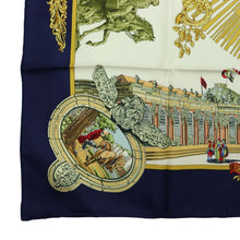 Load image into Gallery viewer, Hermes Carre 90 Sanssoucy Navy Scarf - 01273