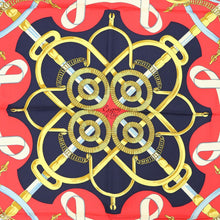 Load image into Gallery viewer, Hermes Carre 90 Eperon D'or Navy Scarf - 01249