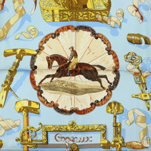 Load image into Gallery viewer, Hermes Carre 90 Cogeaux Sky Blue Scarf - 01280