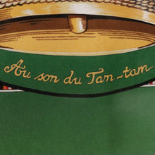 Load image into Gallery viewer, Hermes Carre 90 Au Son Du Tam Tam Green Scarf - 01247