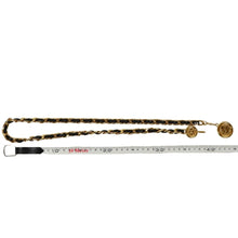 Load image into Gallery viewer, Chanel Coco Mark Chain GP x Leather Belt - 01165