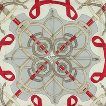 Load image into Gallery viewer, Hermes Carre 90 Eperon D'or Grey Scarf - 01252