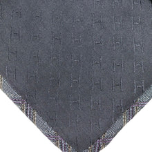Load image into Gallery viewer, Hermes Navy Check Silk Tie - 01172
