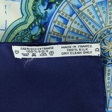 Load image into Gallery viewer, Hermes Carre 90 Azulejos Navy Scarf - 01283