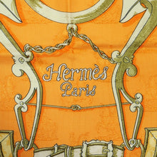 Load image into Gallery viewer, Hermes Carre 90 L'Instruction du Roy Orange Scarf - 01250