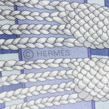 Load image into Gallery viewer, Hermes Sangles en Zigzag Purple Carre 90 Scarf - 01216