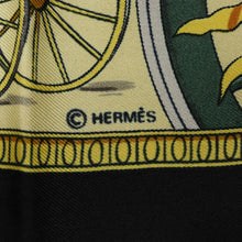 Load image into Gallery viewer, Hermes Carre 90 Les Merveilles De La Vapeur Black Scarf - 01230
