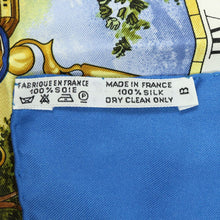 Load image into Gallery viewer, Hermes Carre 90 Parmi Les Fleurs Blue Scarf - 01264