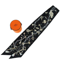 Load image into Gallery viewer, Hermes Les Cles a Pois Black Twilly - 01258
