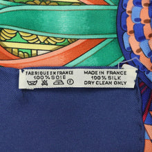 Load image into Gallery viewer, Hermes Carre 90 Les Rubans Du Cheval Blue Scarf - 01254