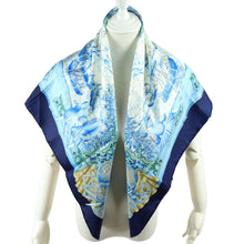 Load image into Gallery viewer, Hermes Carre 90 Azulejos Navy Scarf - 01283