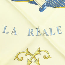 Load image into Gallery viewer, Hermes Carre 90 Vue Du Carrosse De La Galere La Reale Navy Scarf - 01267