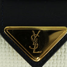 Load image into Gallery viewer, Yves Saint Laurent Gold Logo Navy &amp; White Pochette Shoulder Bag - 01350