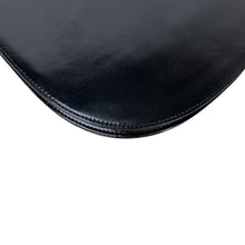 画像をギャラリービューアに読み込む, Yves Saint Laurent LIZARD SEMICIRCLE BLACK SHOULDER BAG - 01502
