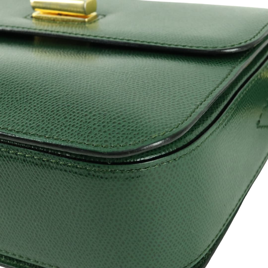 ヴィンテージ CELINE レザーショルダーバッグ CELINE グリーン ヴィンテージ ショルダーバッグ - 01351 – Fingertips