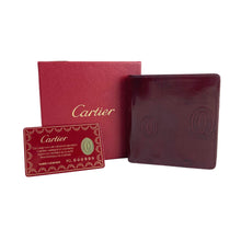 Load image into Gallery viewer, CARTIER MUST DE LOGO PATENT LEATHER BIFOLD WALLET - 01490
