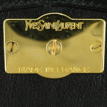 Load image into Gallery viewer, Yves Saint Laurent Gold Logo Black Shoulder Bag - 01352