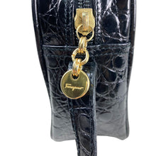 Load image into Gallery viewer, Salvatore Ferragamo VARA DH-213096 SHOULDER BAG EMBOSSED LEATHER BLACK - 01488
