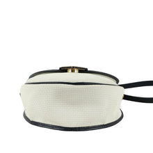 Load image into Gallery viewer, Yves Saint Laurent Gold Logo Navy &amp; White Pochette Shoulder Bag - 01350
