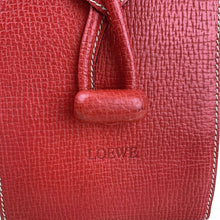 Load image into Gallery viewer, LOEWE SHOULDER BAG LOGO EMBOSSED LEATHER RED - 01498
